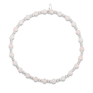 Signature Silver Full Rose Quartz IMERAKI Bracelet