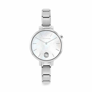 Classic Time Paris White Mother of Pearl & CZ Dial Watch