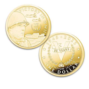 80th Anniversary Victory In WWII Gold Dollar Coin Collection