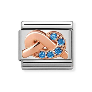 Classic Rose Gold Mother & Son Knot Charm