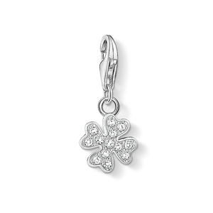 Classic Silver Sparkling Cloverleaf Charm