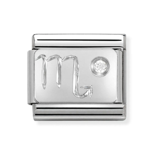Classic Silver & CZ Scorpio Charm