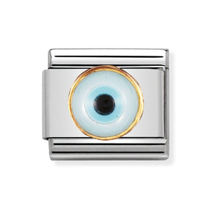 Classic Gold and Greek Eye Charm