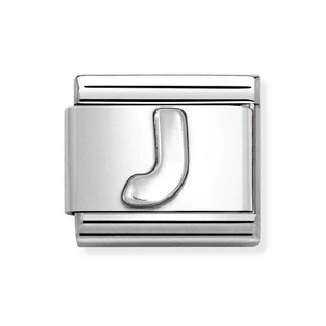 Classic Silver Letter J Charm