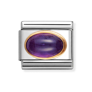 Classic Gold & Amethyst February Birthstone Charm