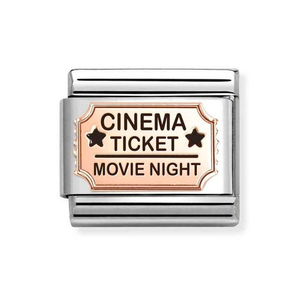 Classic Rose Gold Cinema Ticket Charm
