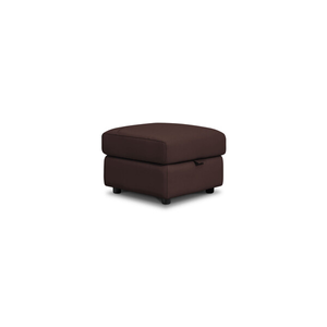 Theo Storage Footstool in Chestnut Leather