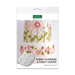 Fabric Flowers and Fancy Leaves Silicone Mould