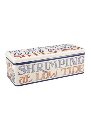 Red & Blue Toast Long Deep Rectangular Tin