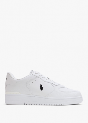 Men’s Master Court White Leather Trainers