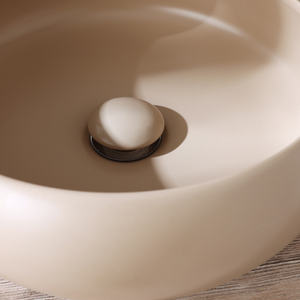 Milano Elements - Unslotted Push Button Basin Waste - Sand
