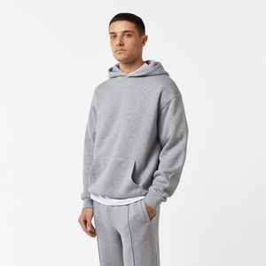 Regular Fit Hoodie | Mid Grey Marl