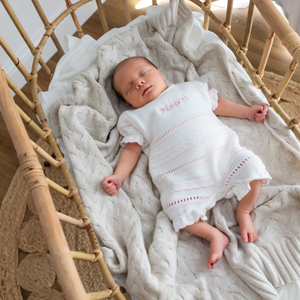 Girls Pointelle Knitted Romper