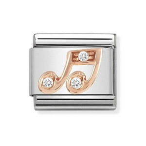 Classic Rose Gold Music Note Charm