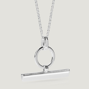 CANDY Bar Silver Star T-Bar Necklace