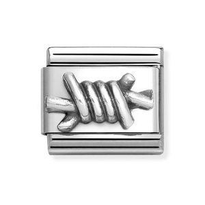 Classic Silver Barbed Wire Charm