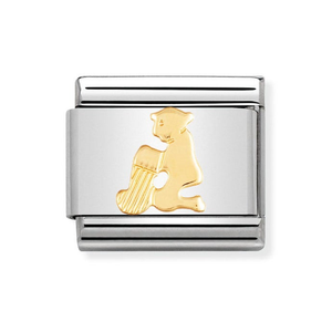 Classic Gold Aquarius Symbol Charm