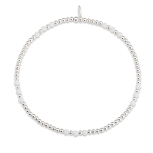 Signature Silver White Onyx Beaded IMERAKI Bracelet