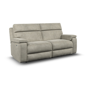 Selby 3 Seater Power Recliner Sofa in Miller Taupe Fabric