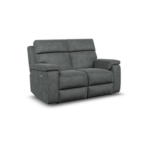 Selby 2 Seater Power Recliner Sofa in Miller Grey Fabric