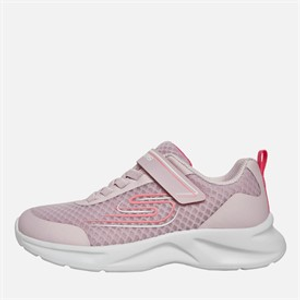 SKECHERS Girls Dynamatic Nonstop Speed Trainers Light Pink/Hot Pink