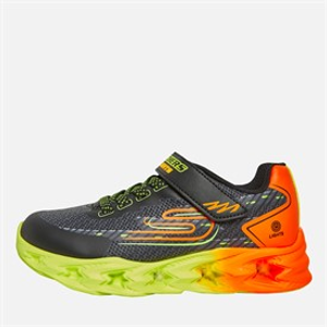 SKECHERS Boys S Lights Vortex 2.0 Quantroid Trainers Black/Multi