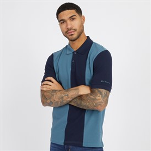 Ben Sherman Mens Colour Block Polo Teal
