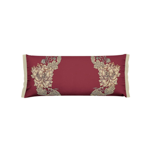 Honeysuckle & Tulip Cushion 70cm x 30cm, Red & Gold