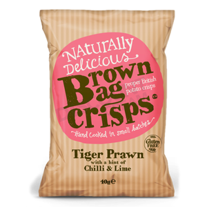 Brown Bag Tiger Prawn Crisps (20 x 40g)