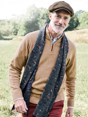 Sand Lambswool Zip Jumper
