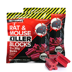 CritterKill Rat & Mouse Killer Poison Bait Blocks 300g