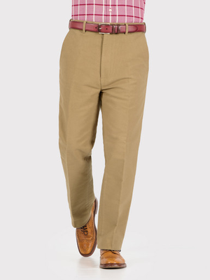 Biscuit Beige Moleskin Trousers