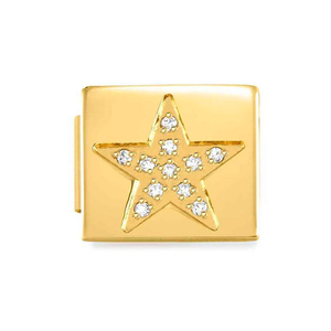 GLAM Gold Star CZ Charm