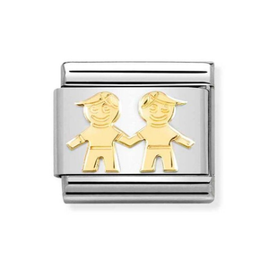 Classic Gold Brothers Charm