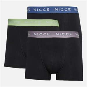 NICCE Mens Limba Three Pack Boxers Black