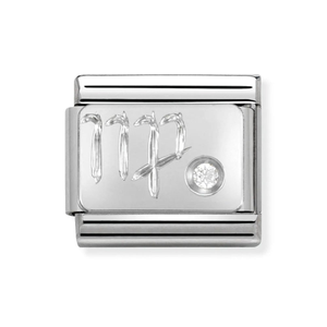 Classic Silver & CZ Virgo Charm