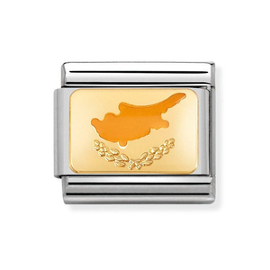 Classic Gold & Enamel Cyprus Charm