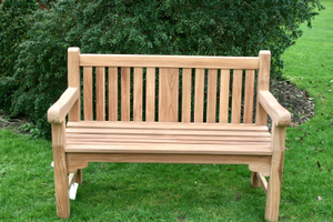 Kingston Teak Wood Garden Bench | 2 Seater