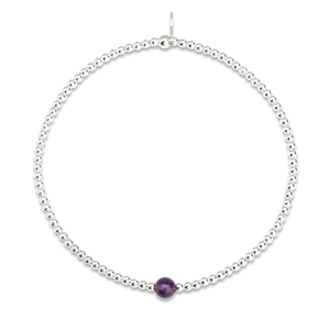 Signature Silver Amethyst February Birthstone IMERAKI Bracelet