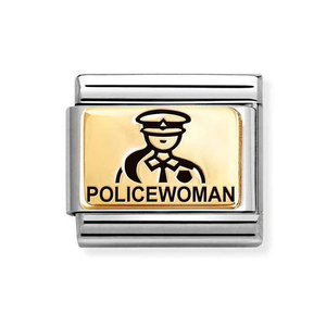 Classic Gold Policewoman Charm