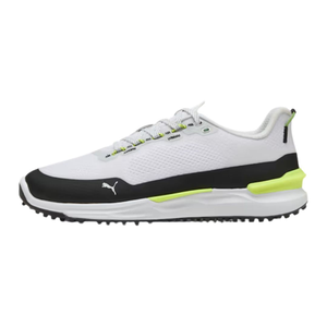 Puma Ignite Elevate X Spikeless Golf Shoes - Puma White, Puma Black & Safety Yellow