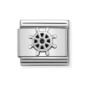 Classic Silver Boat Wheel Charm