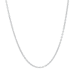 Signature Rhodium Plated Sterling Silver Diamond-Cut Anchor Chain