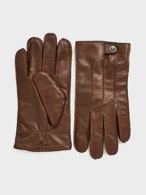 Brown Nappa Leather Gloves
