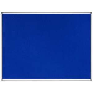 Bi-Office Earth Maya Felt Noticeboard, Aluminium Frame 1200x900mm, Blue