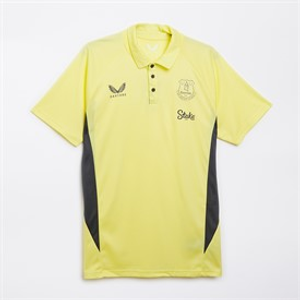 Castore Mens EFC Everton Pro Players Presentation Polo Elfin Yellow/Ebony