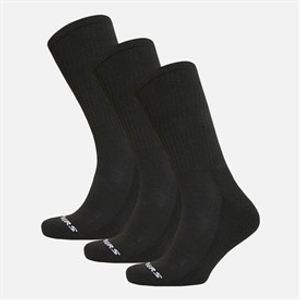 SKECHERS Mens Three Pack Crew Socks Black