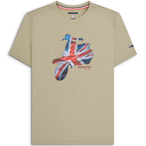 Lambretta Mens Scooter Tee Short Sleeve T-Shirt - 2XL / Stone