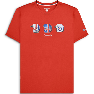 Lambretta Mens Helmet Short Sleeve T-Shirt - 4XL / Red