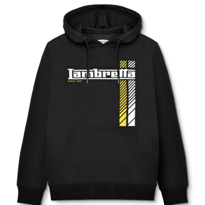 Lambretta Mens Racing Stripe Hoodie - 3XL / Black